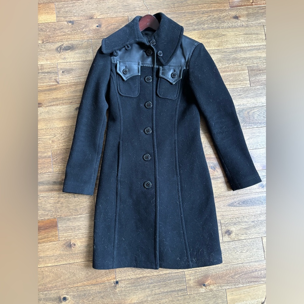 Nicole Benisti Signature Full Length Winter Pea Coat Jacket Size XS